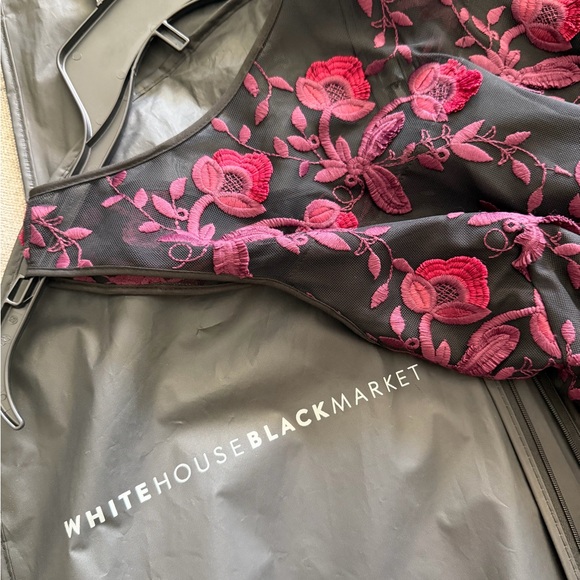 White House Black Market Black and Red Floral Dress - Picture 10 of 12